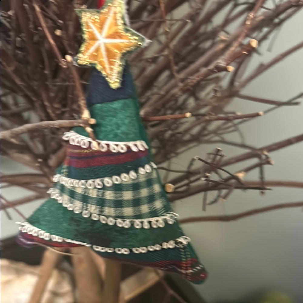 Handmade Fabric Christmas Tree Ornament